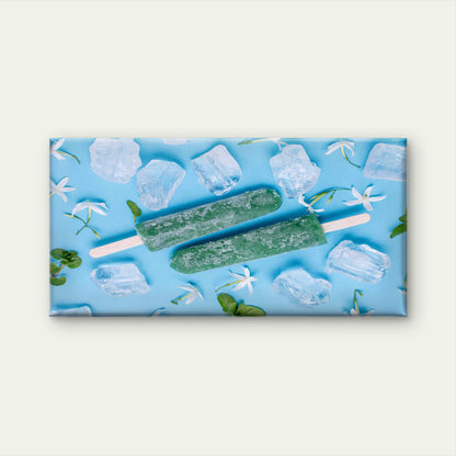 Ice Cubes, Mint Leaves, Wall Art Canvas Office Home Room Framed 120x60cm