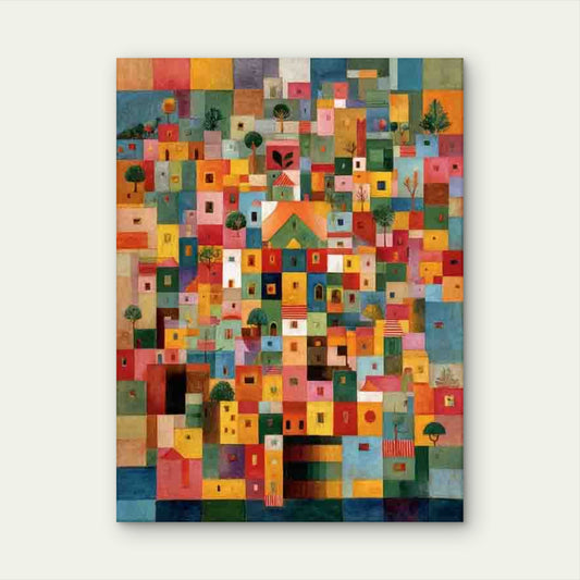 Square Modern Minimalist 60x90cm Metal Print Ready to Hang