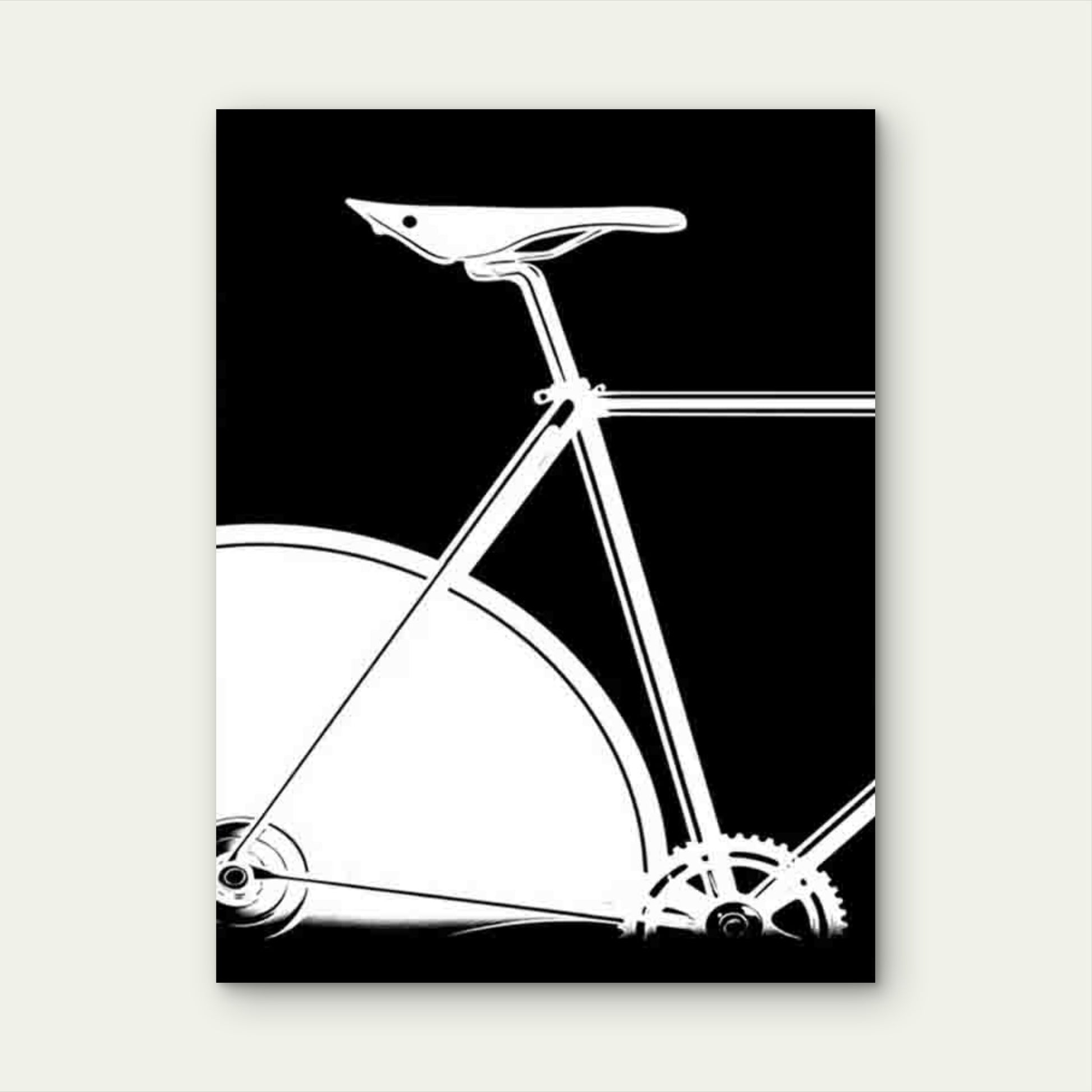 Retro Bike Design 60x90cm Metal Print Ready to Hang - Bella Home Decor