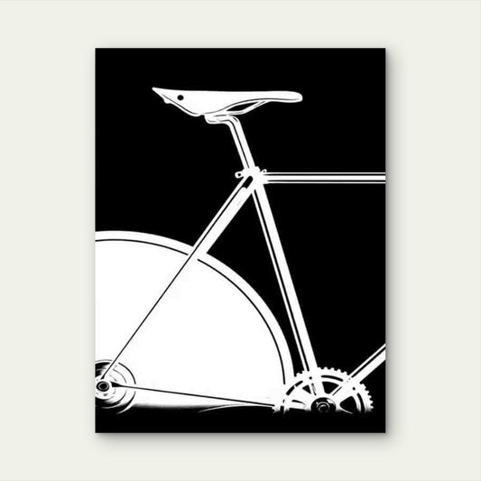 Retro Bike Design 60x90cm Metal Print Ready to Hang