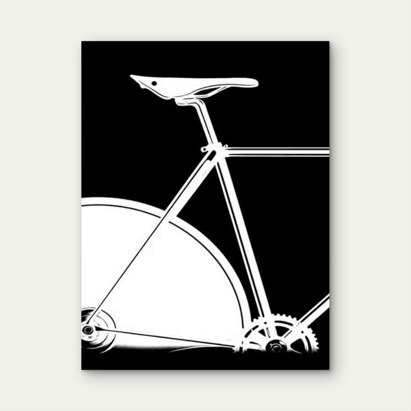 Retro Bike Design 40x60cm Metal Print Ready to Hang - Bella Home Decor