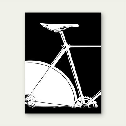 Retro Bike Design 40x60cm Metal Print Ready to Hang - Bella Home Decor