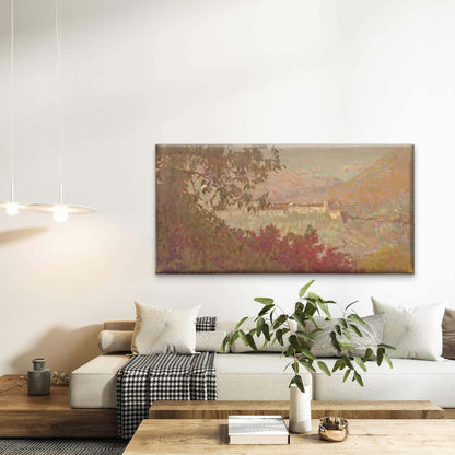 Autumn Mountain Village Landscape Wall Art Canvas Office Home Room Framed 120x60cm - Bella Home Decor