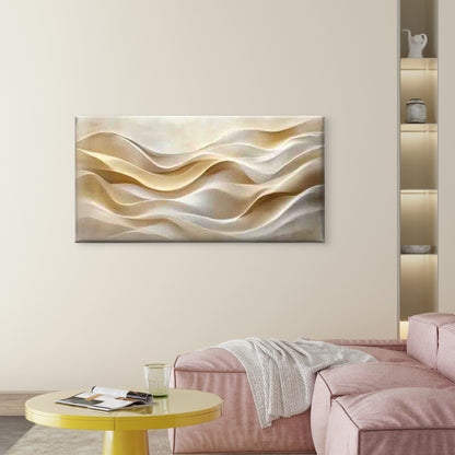 Waves of Soft Light Wall Art Canvas Office Home Room Framed 120x60cm - Bella Home Decor