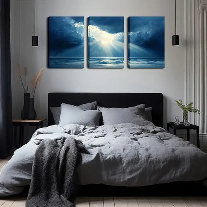 3pcs Charm of Light Wall Art Set Canvas Framed 60x900cm - High Quality Print 100% Australian Made Wall Canvas Ready to Hang - Bella Home Decor