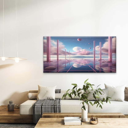 Beautiful Geometric Shapes Wall Art Canvas Office Home Room Framed 120x60cm - Bella Home Decor
