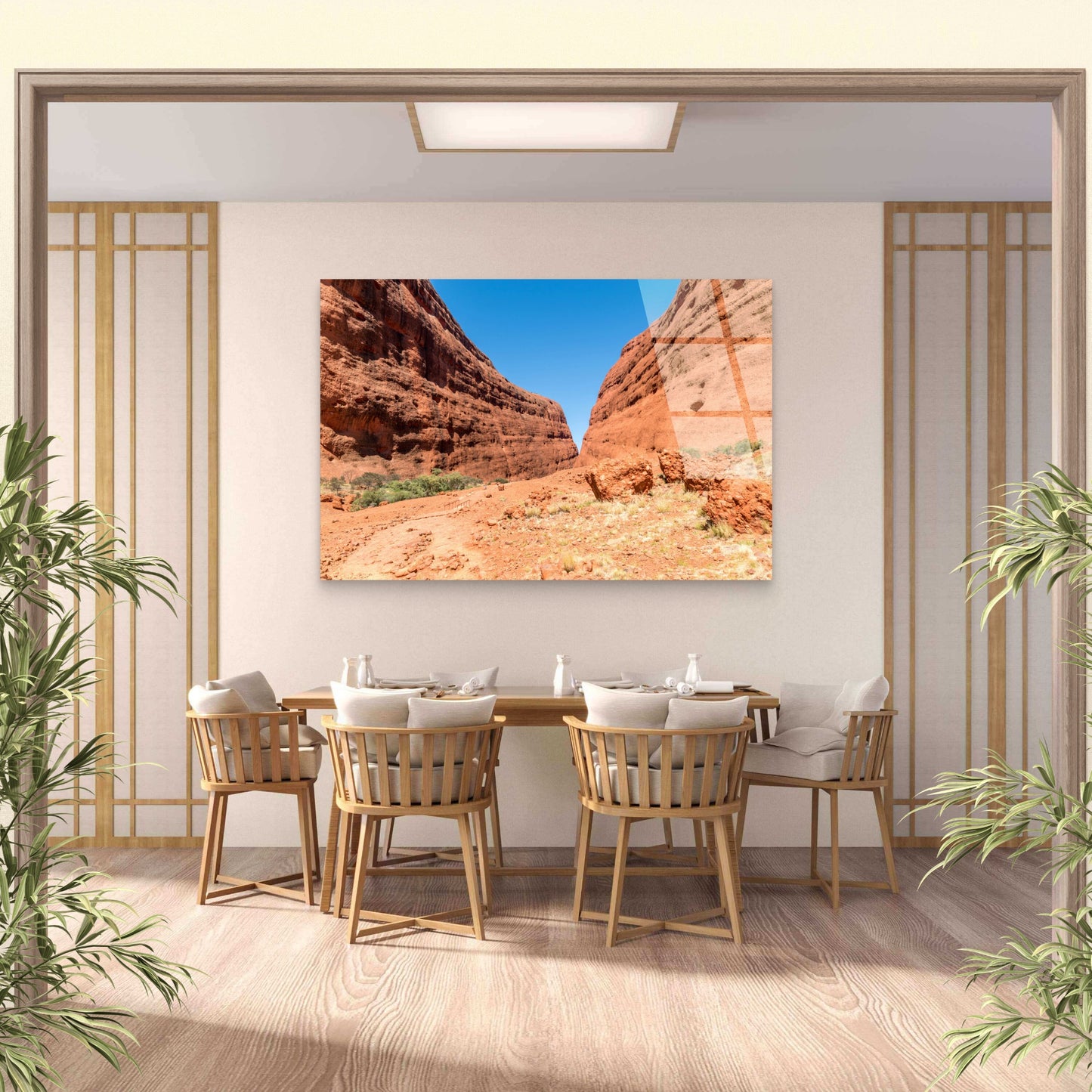 Walking Track Inside Walpa Gorge At Kata Tjuta Red Center Northern Territory Australia Acrylic Glass Printing Wall Art Australian Made
