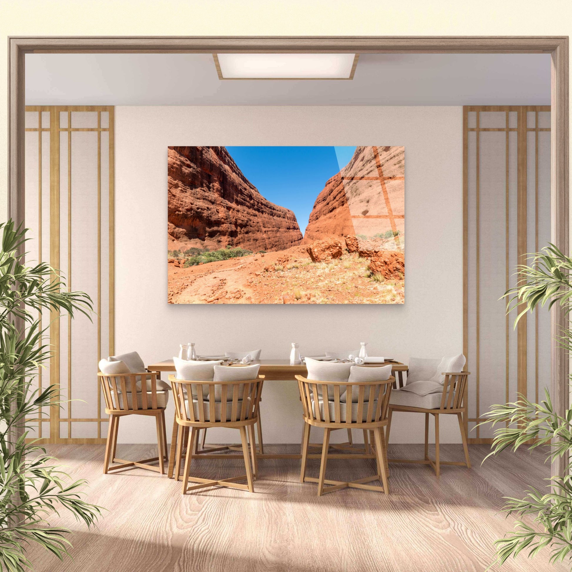 Walking Track Inside Walpa Gorge At Kata Tjuta Red Center Northern Territory Australia Acrylic Glass Printing Wall Art Australian Made