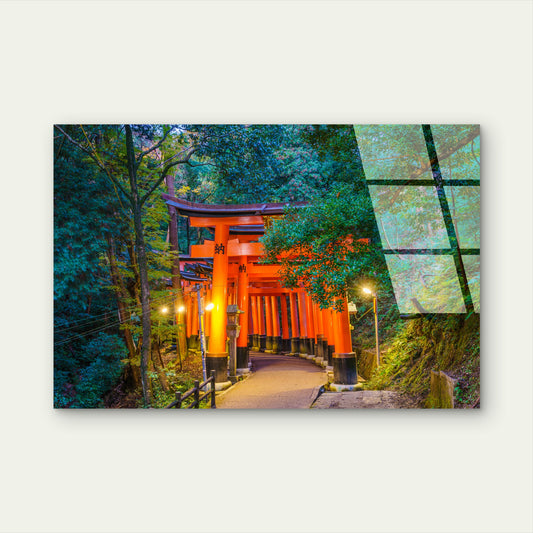Fushimi Inari Taisha Kyoto Torii Gates Acrylic Glass Printing Wall Art Australian Made
