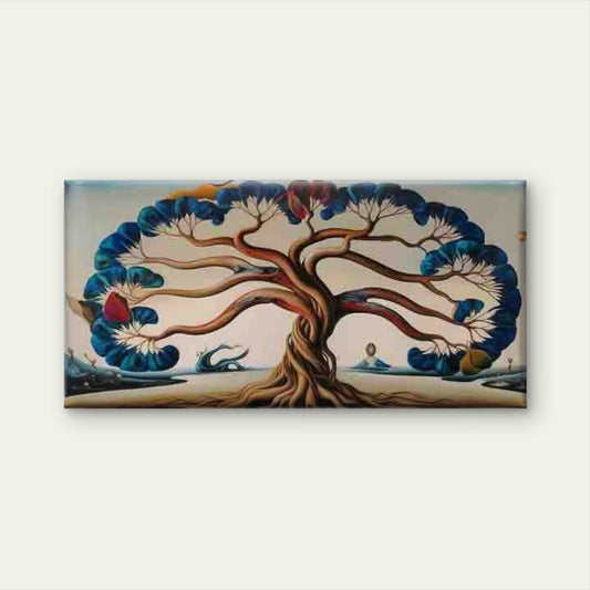 Abstract Surreal Tree Wall Art Canvas Office Home Room Framed 120x60cm