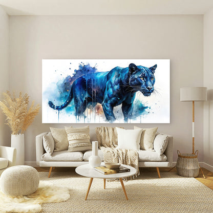 Black Panther Artistic Back Wall Art Canvas Office Home Room Framed 120x60cm