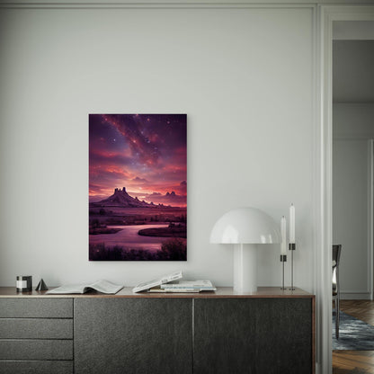 Landscape Featuring The Milky Way And a Vibrant Sky 60x90cm Metal Print Ready to Hang