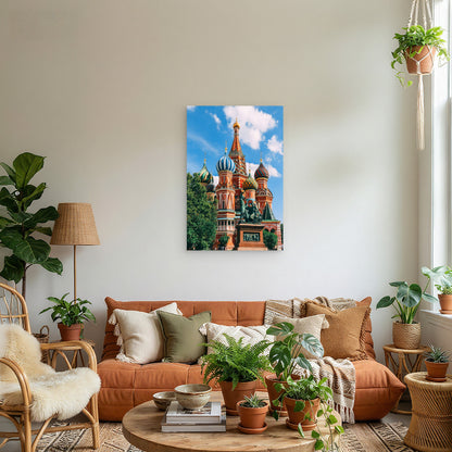 Saint Basil's Cathedral In Moscow Russia 40x60cm Metal Print Ready to Hang
