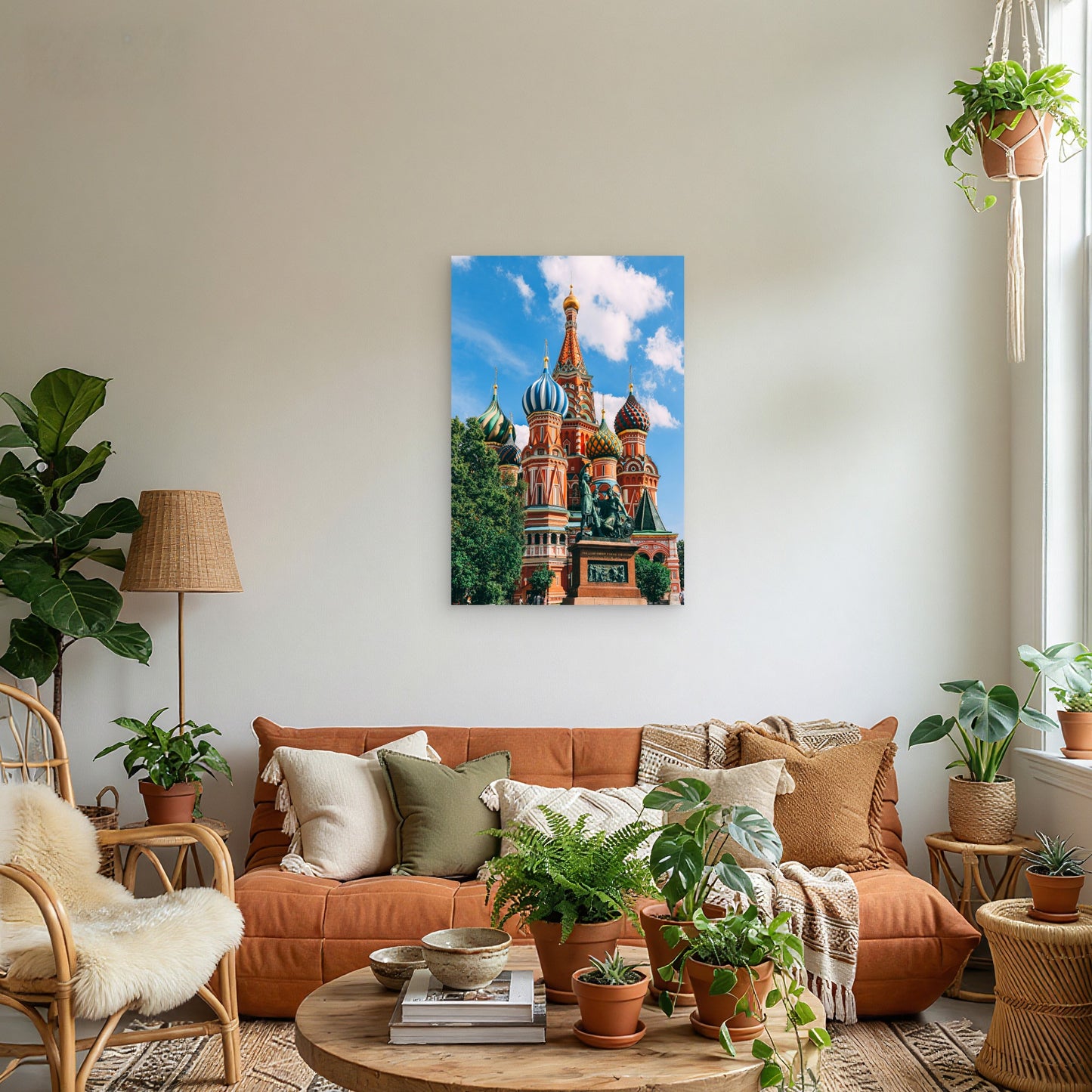 Saint Basil's Cathedral In Moscow Russia 60x90cm Metal Print Ready to Hang