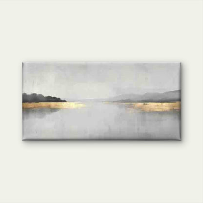 Golden Foil Abstract Design Wall Art Canvas Office Home Room Framed 120x60cm