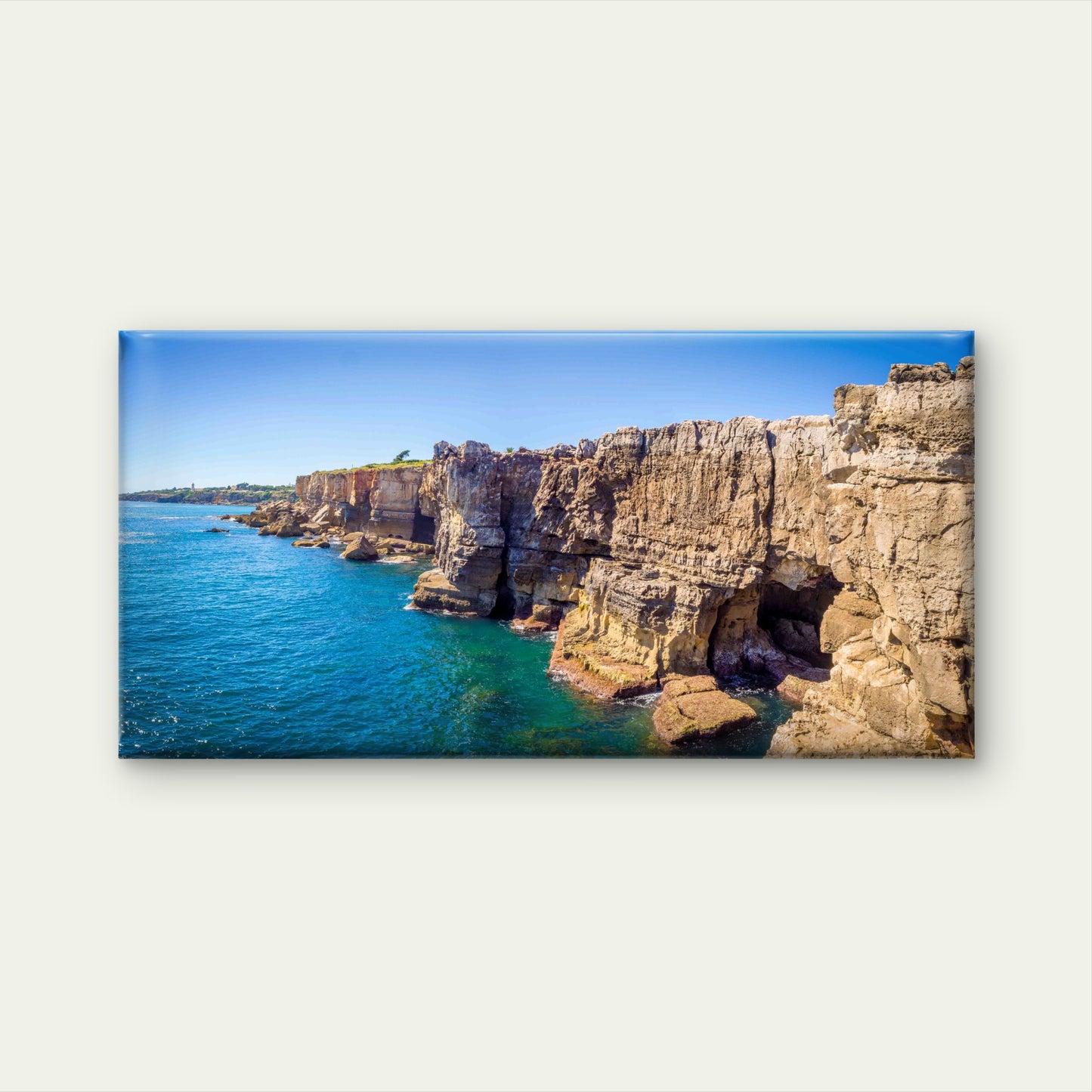Boca Do Inferno at Cascais, Wall Art Canvas Office Home Room Framed 120x60cm