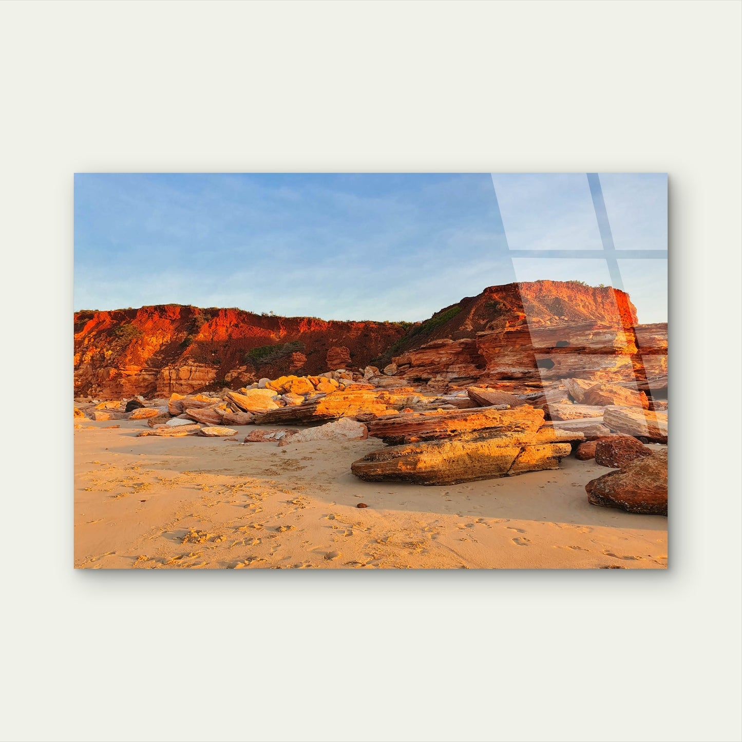 Gantheaume Point Broome Red Cliffs  Acrylic Glass Printing Wall Art Australian Made Quality