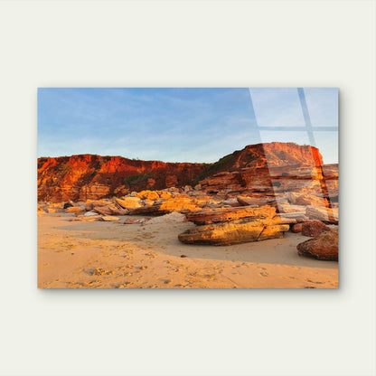 Gantheaume Point Broome Red Cliffs  Acrylic Glass Printing Wall Art Australian Made Quality