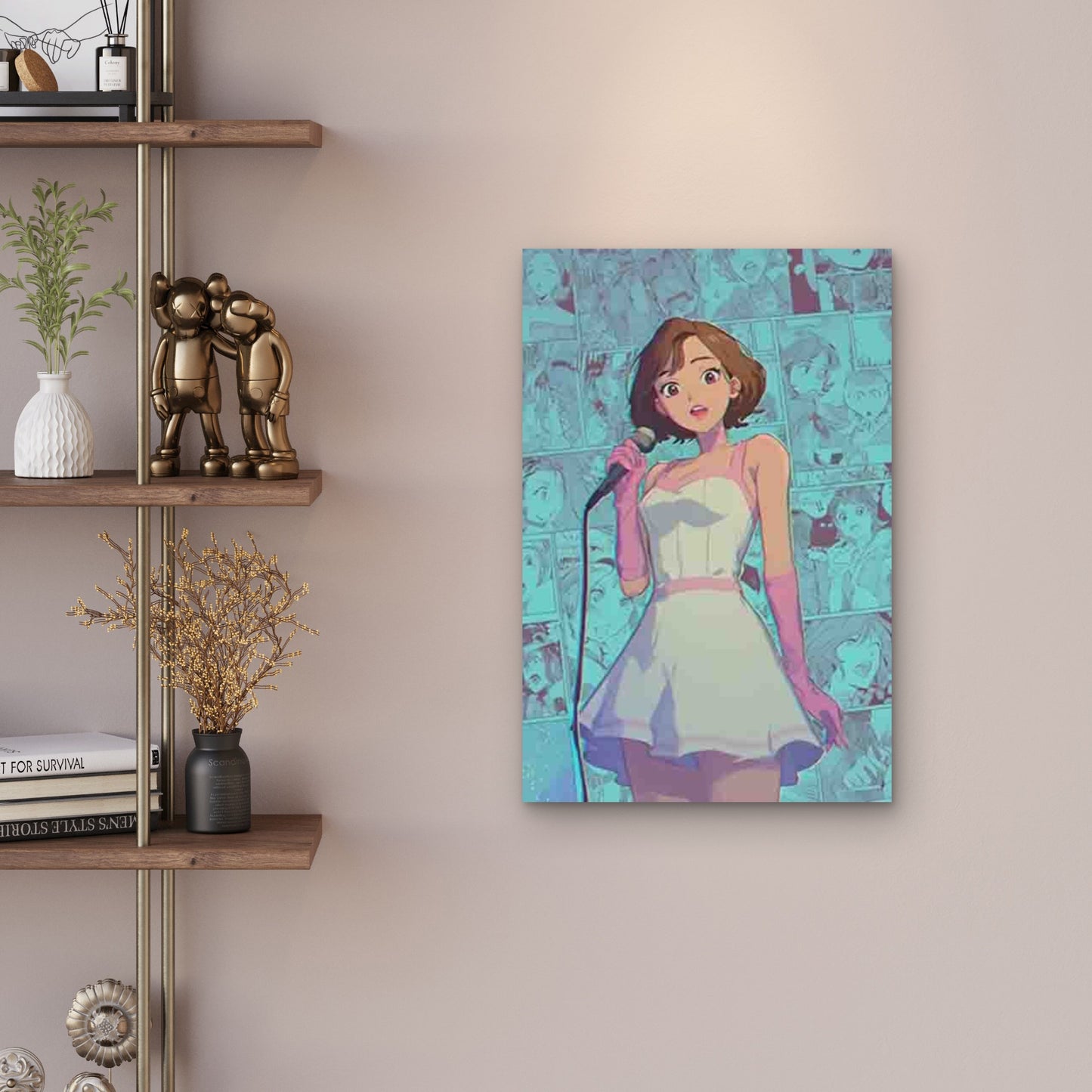 Microphone Melody Performance 60x90cm Metal Print Ready to Hang