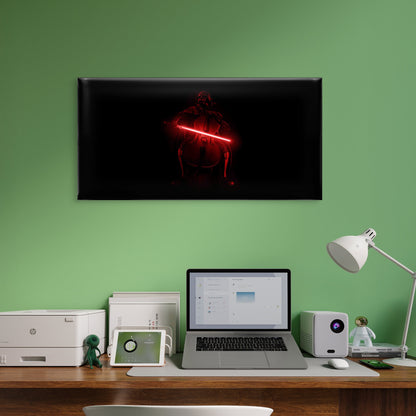 Dark Red Laser Musician Wall Art Canvas Office Home Room Framed 120x60cm