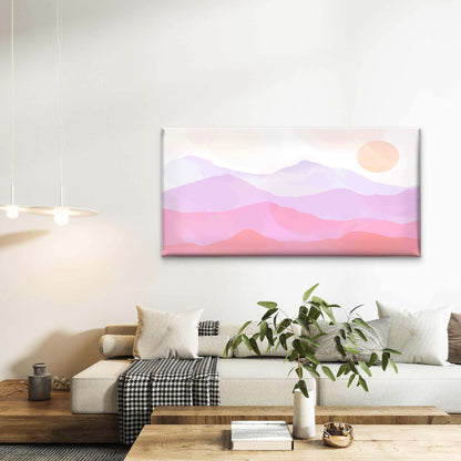 Gradient of Pale Lilac To Muted Wall Art Canvas Office Home Room Framed 120x60cm - Bella Home Decor