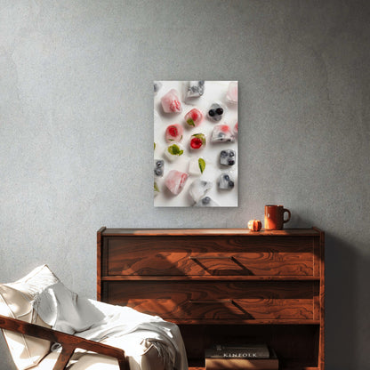 Fruity Ice Cubes  60x90cm Metal Print Ready to Hang