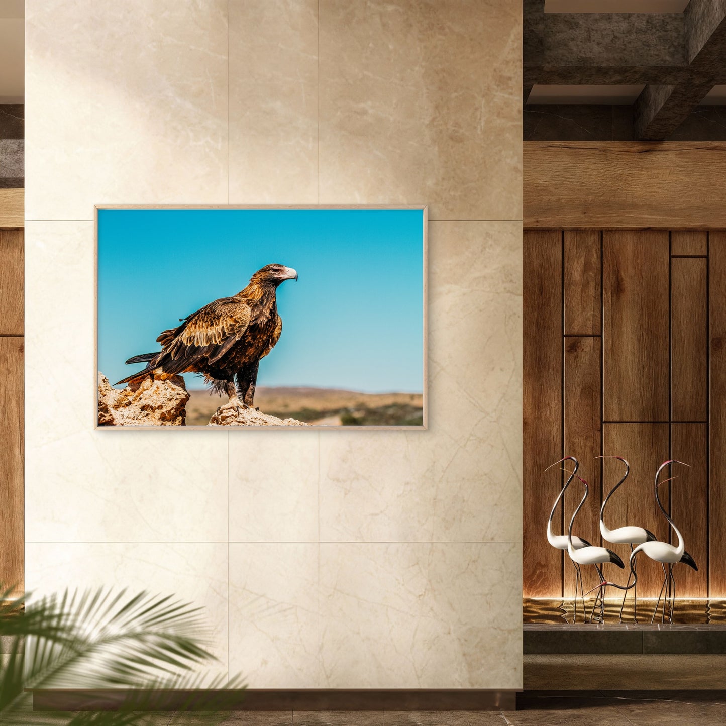 Striking Desert Perch Wedge Tailed Eagle Landmark Wildlife Australia Wall Art Decor 100% Australian Made