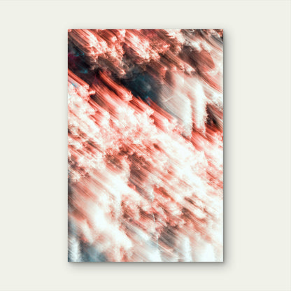 A Blurry Photo Of A Plane Flying In The Sky 40x60cm Metal Print Ready to Hang