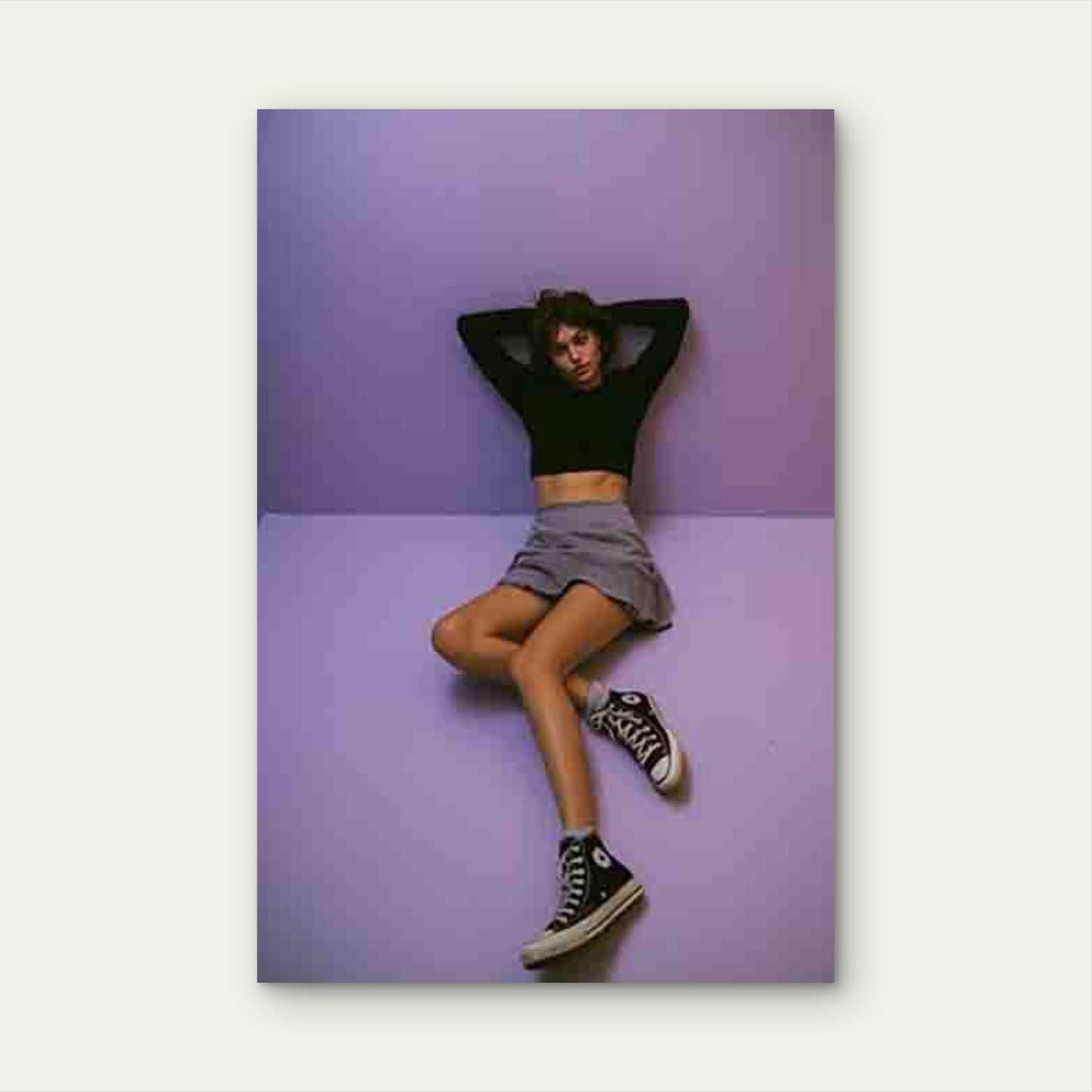Casual Style in Purple Room 60x90cm Metal Print Ready to Hang - Bella Home Decor
