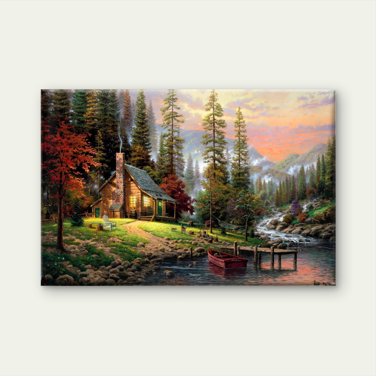 Peaceful Lake House Forest Wall Art Decor 100% Australian Made