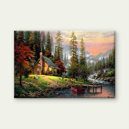 Peaceful Lake House Forest Wall Art Decor 100% Australian Made