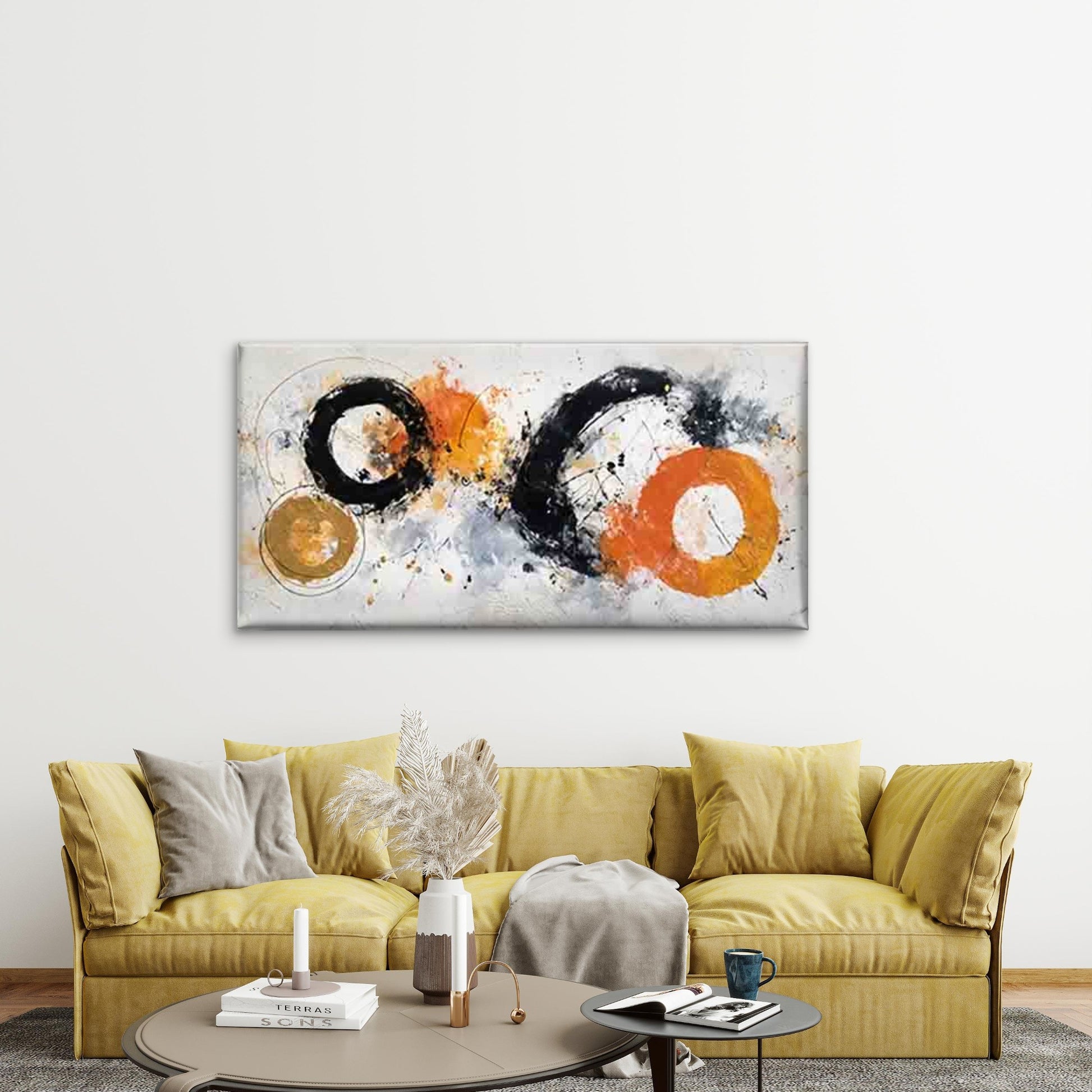 Cosmic Explosion of Colors Wall Art Canvas Office Home Room Framed 120x60cm - Bella Home Decor