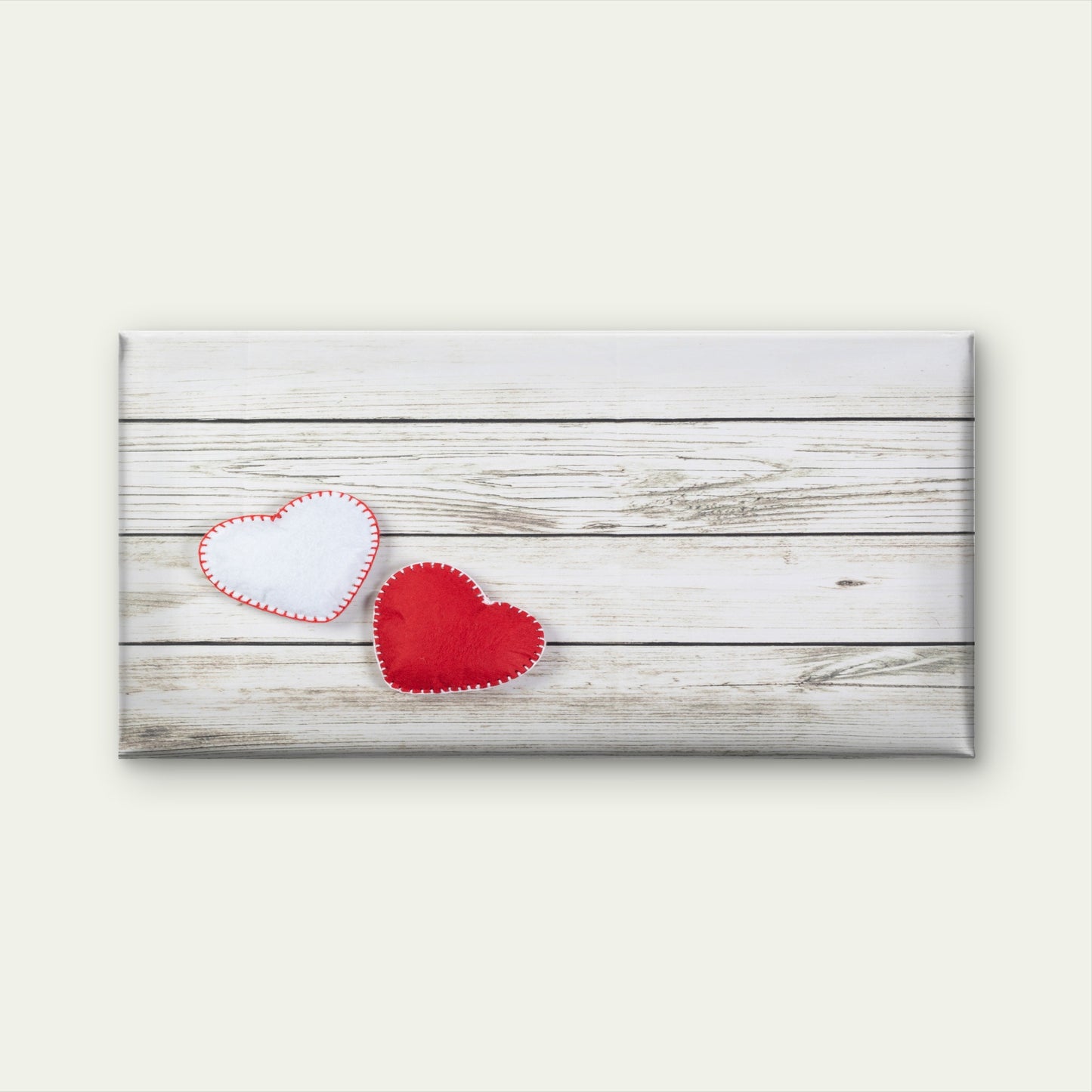 Hearts On Weathered Wood Wall Art Canvas Office Home Room Framed 120x60cm