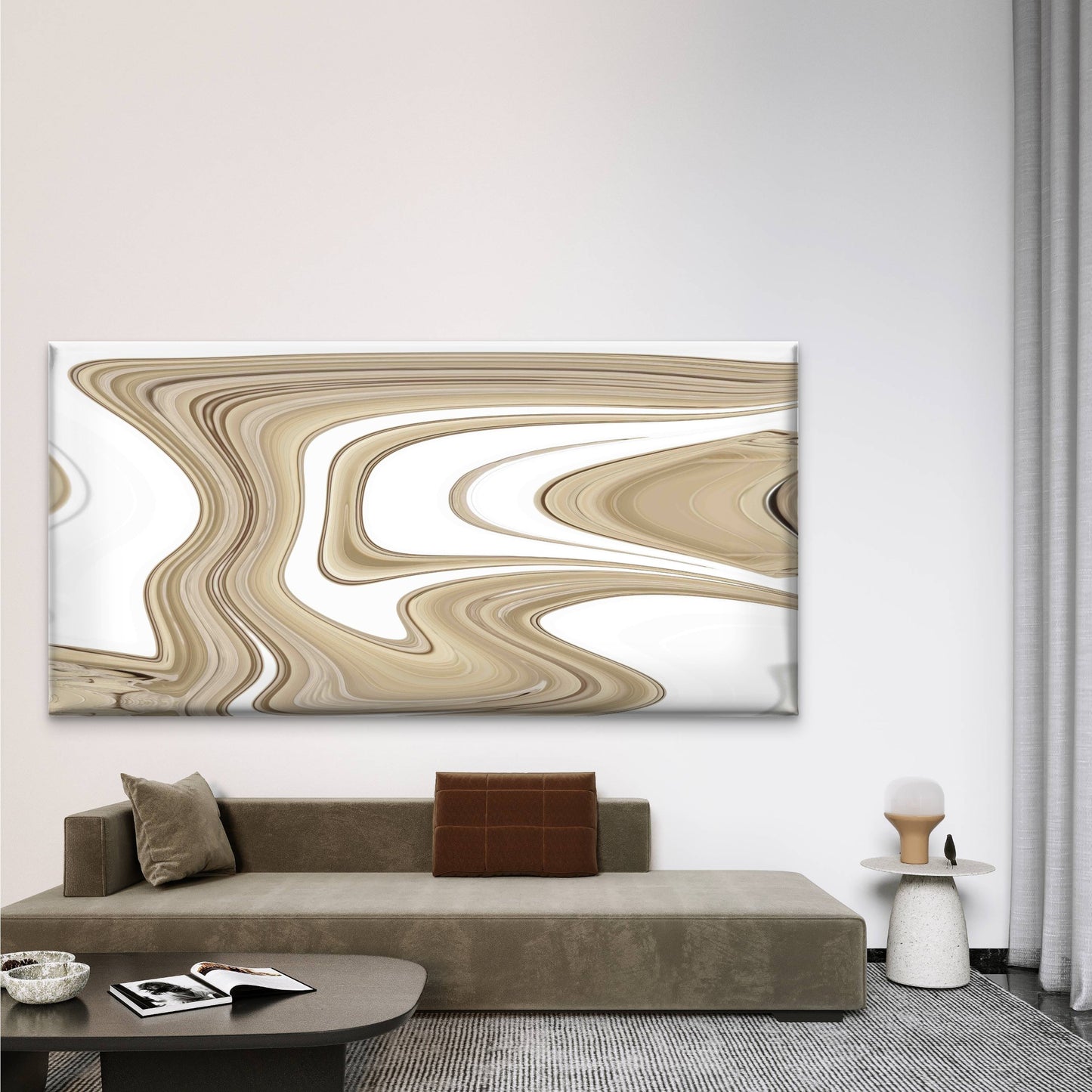 Abstract Marble Background Wall Art Canvas Office Home Room Framed 120x60cm