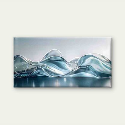 Metallic Abstract Liquid Wall Art Canvas Office Home Room Framed 120x60cm - Bella Home Decor