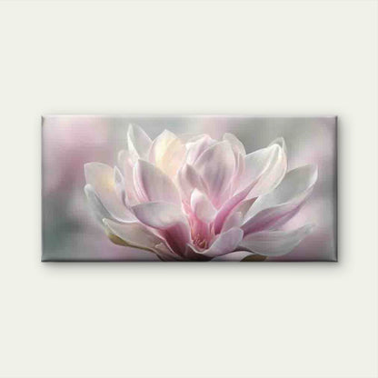 Single Soft Pink Magnolia Wall Art Canvas Office Home Room Framed 120x60cm - Bella Home Decor