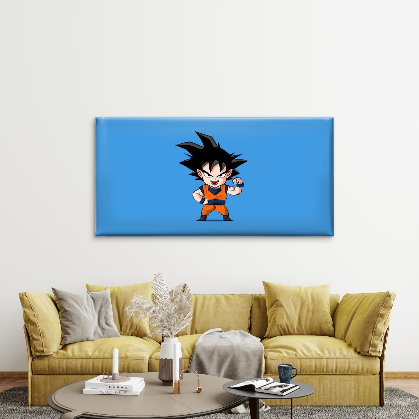 Chibi Anime Warrior Wall Art Canvas Office Home Room Framed 120x60cm