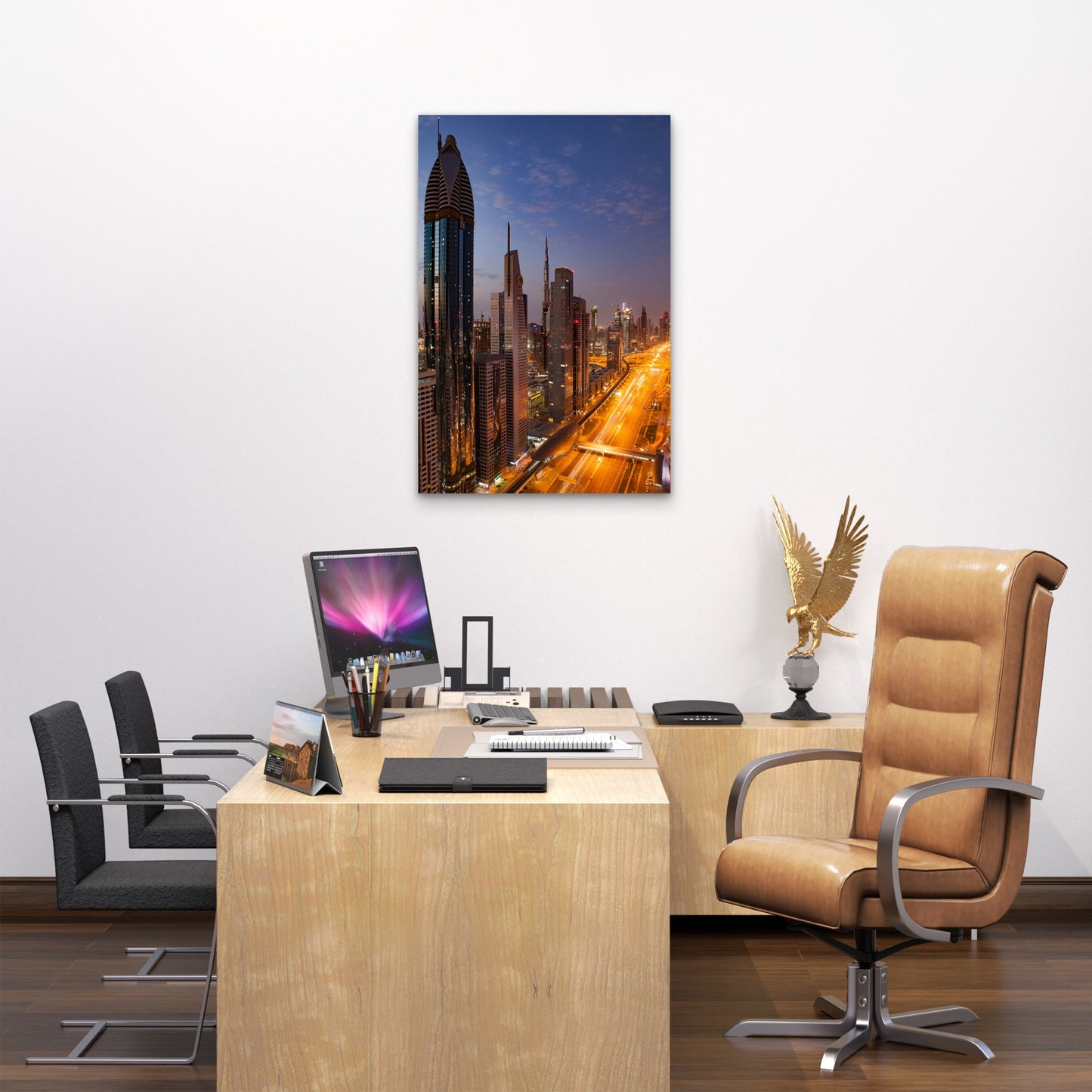 Cool Winter Morning In Dubai 60x90cm Metal Print Ready to Hang