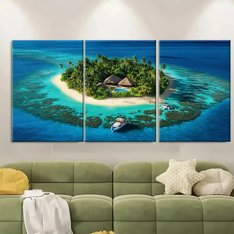 3pcs Fiji & South Pacific Island Metal Print Ready to Hang Art