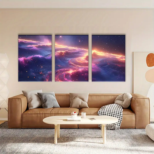 3pcs Mystical& Elegant Metal Print Ready to Hang Art