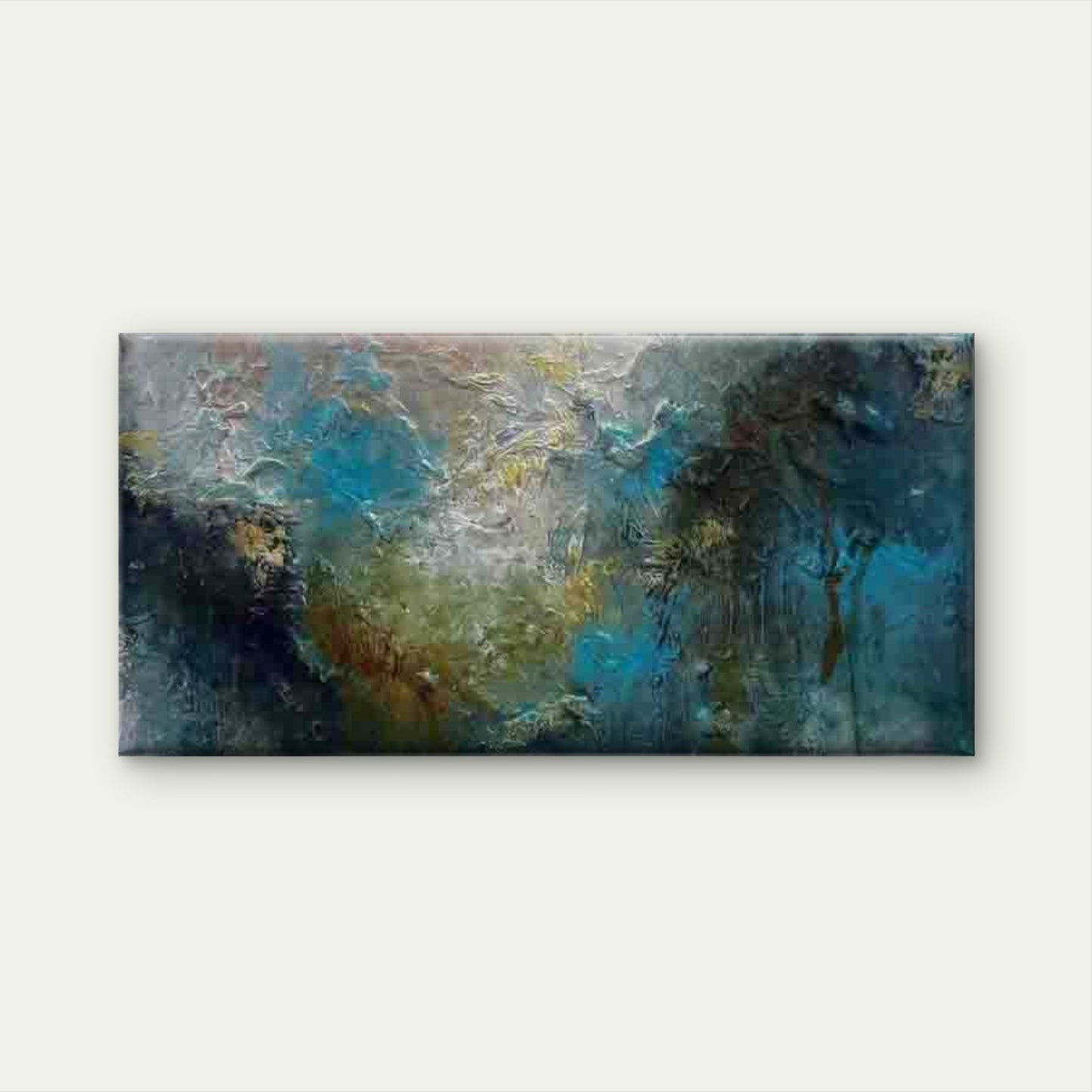 Textured Abstract Painting Wall Art Canvas Office Home Room Framed 120x60cm - Bella Home Decor