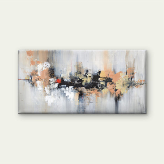 Modern Neutral Palette Block Wall Art Canvas Office Home Room Framed 120x60cm