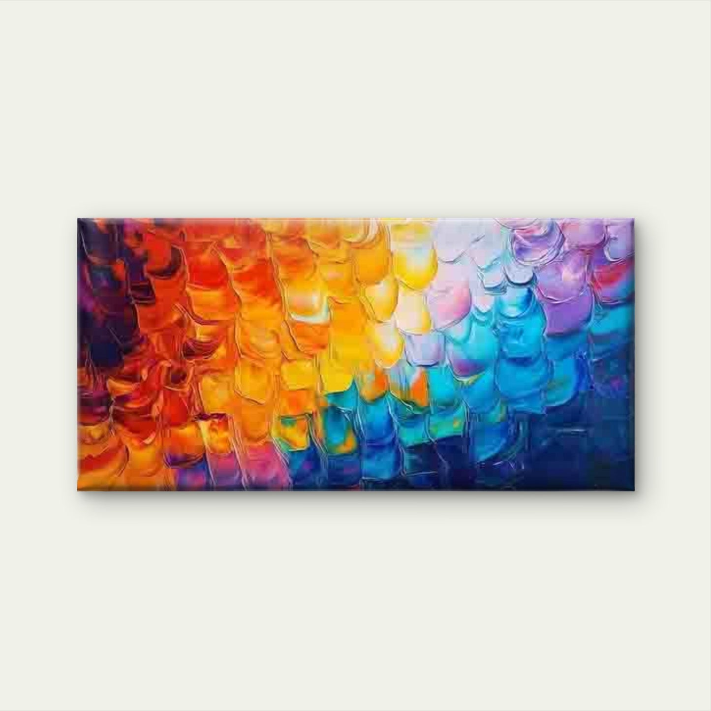 Textured Brushstroke Gradient Wall Art Canvas Office Home Room Framed 120x60cm