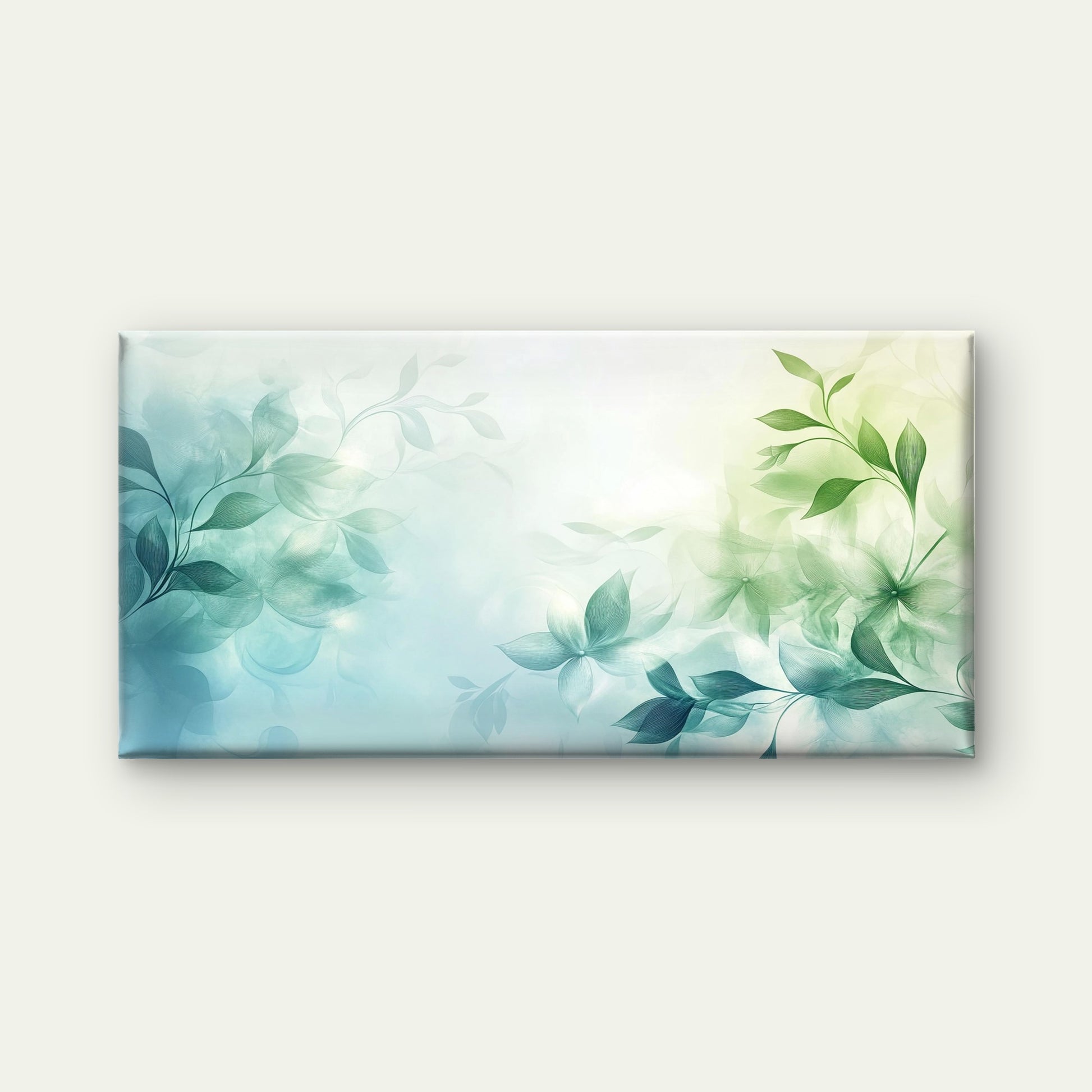 Abstract Botanical Painting Wall Art Canvas Office Home Room Framed 120x60cm - Bella Home Decor