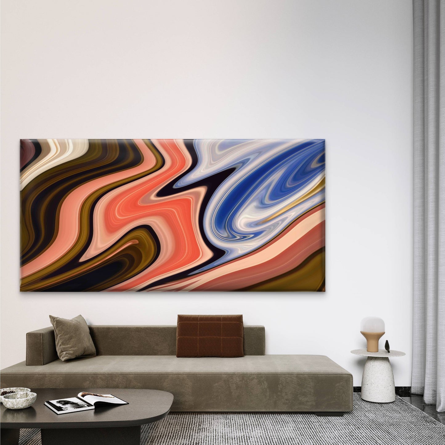 Beautiful Abstract Colors Wall Art Canvas Office Home Room Framed 120x60cm