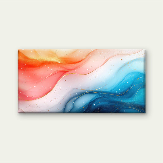 Harmony of Fire and Water Wall Art Canvas Office Home Room Framed 120x60cm