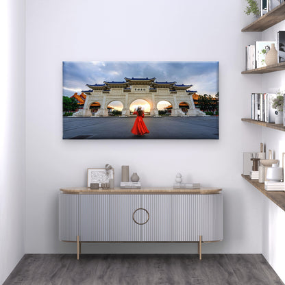 Exploring Taipei in Taiwan Wall Art Canvas Office Home Room Framed 120x60cm