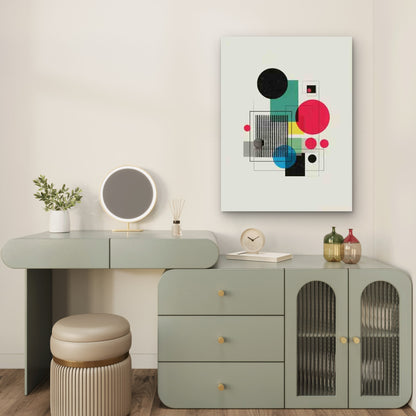 Bauhaus Exhibition Abstract Geometric 60x90cm Metal Print Ready to Hang