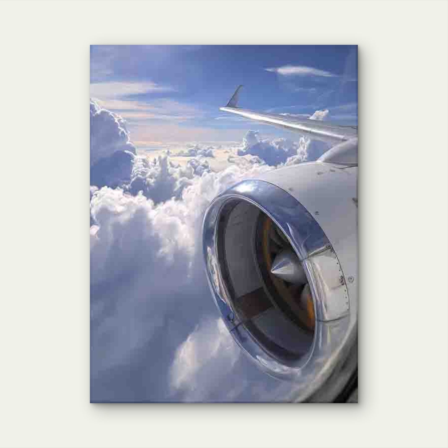 Featuring an Airplane Wing 60x90cm Metal Print Ready to Hang