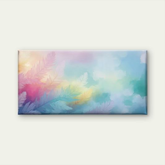 Colorful Dreamy Feather Mural Wall Art Canvas Office Home Room Framed 120x60cm